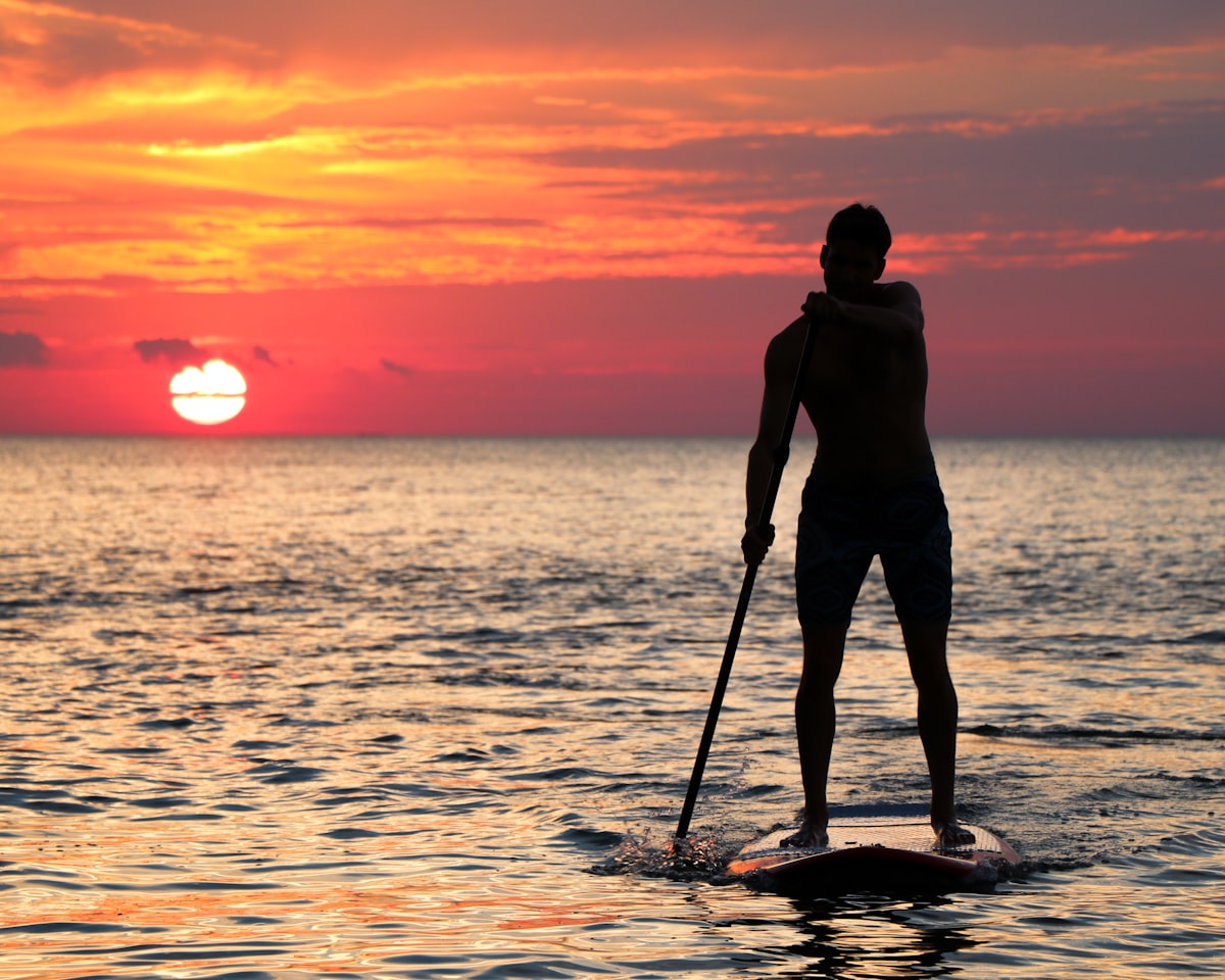 Paddleboard ocean exploration