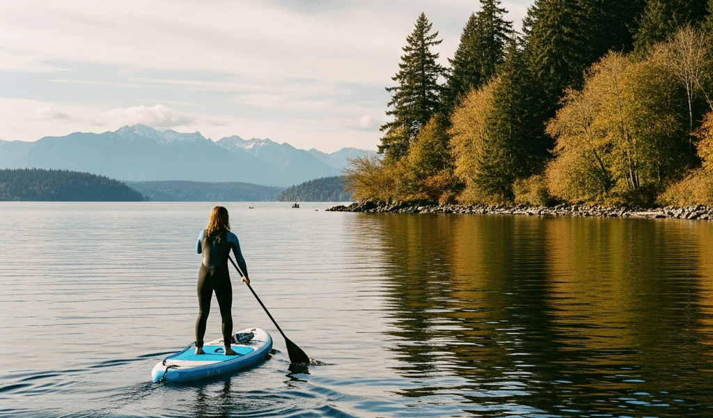 paddleboard Sand Point Lake Washington NOAA beach less crowded