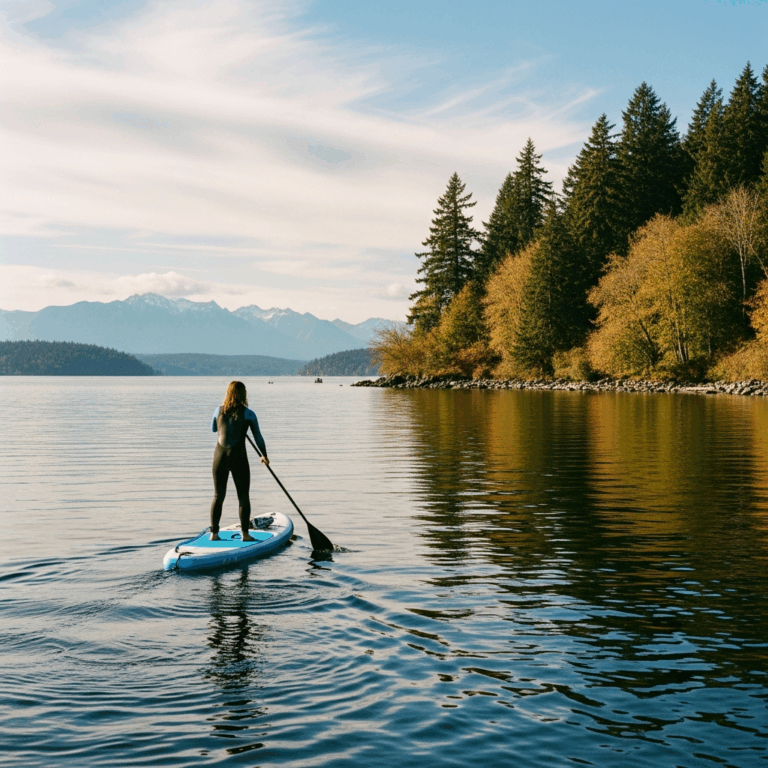 paddleboard Sand Point Lake Washington NOAA beach less crowded