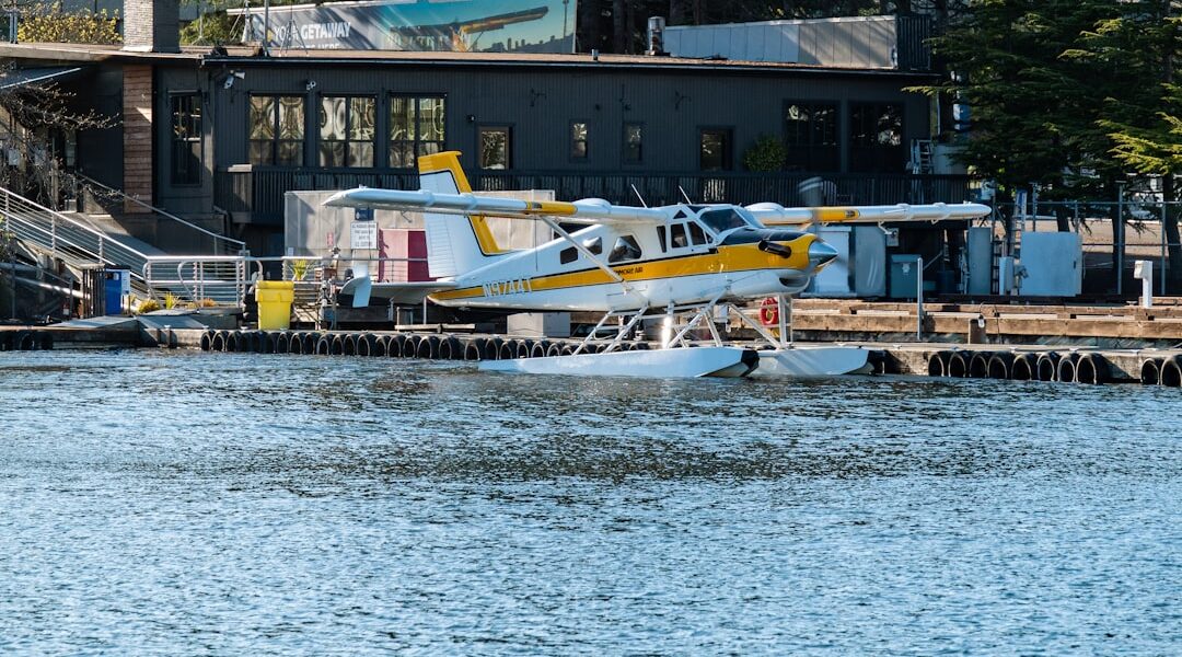 paddleboard Lake Union Seattle downtown skyline seaplane