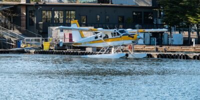 paddleboard Lake Union Seattle downtown skyline seaplane